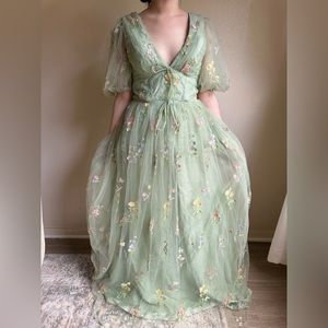 ♕Fabric:Floral embroidered tulle,skin-friendly liner